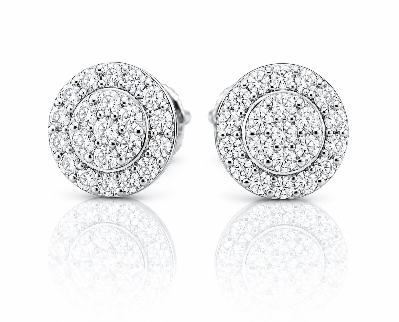 Moissanite 12MM round iced out stud earrings men women VVS D color GRA certified 925 silver Atlanta