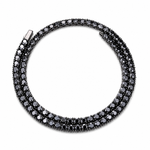Moissanite tennis chain 4MM black plating VVS D color GRA certified 925 silver iced out Atlanta