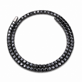 Moissanite tennis chain 4MM black plating VVS D color GRA certified 925 silver iced out Atlanta