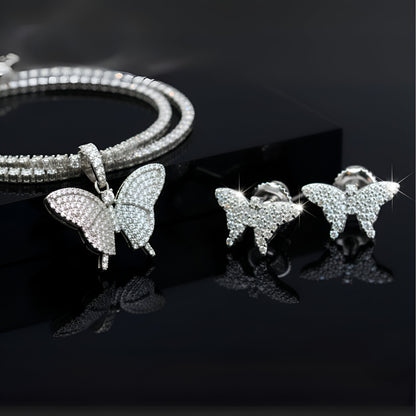 Butterfly Moissanite Jewelry Set