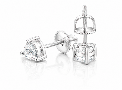 Moissanite Heart Stud Earrings 5.5MM for Women — VVS D Color GRA Certified 925 Sterling Silver