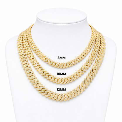 GRA certified moissanite Cuban link chain 10MM 925 silver VVS D color passes diamond tester men women 
