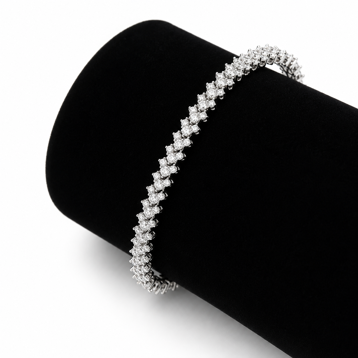 5 carat heart cut moissanite tennis bracelet GRA certified VVS D color 925 silver Atlanta