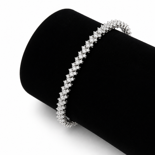 5 Carat Heart Cut Moissanite Tennis Bracelet | GRA Certified