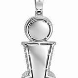 Moissanite Basketball Pendant 8CT