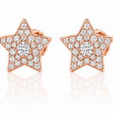 Moissanite Star Stud Earrings Men & Women
