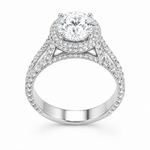 5 carat oval cut moissanite double halo engagement ring 925 sterling silver VVS D Color GRA certified passes diamond tester — Paradise Gems Atlanta