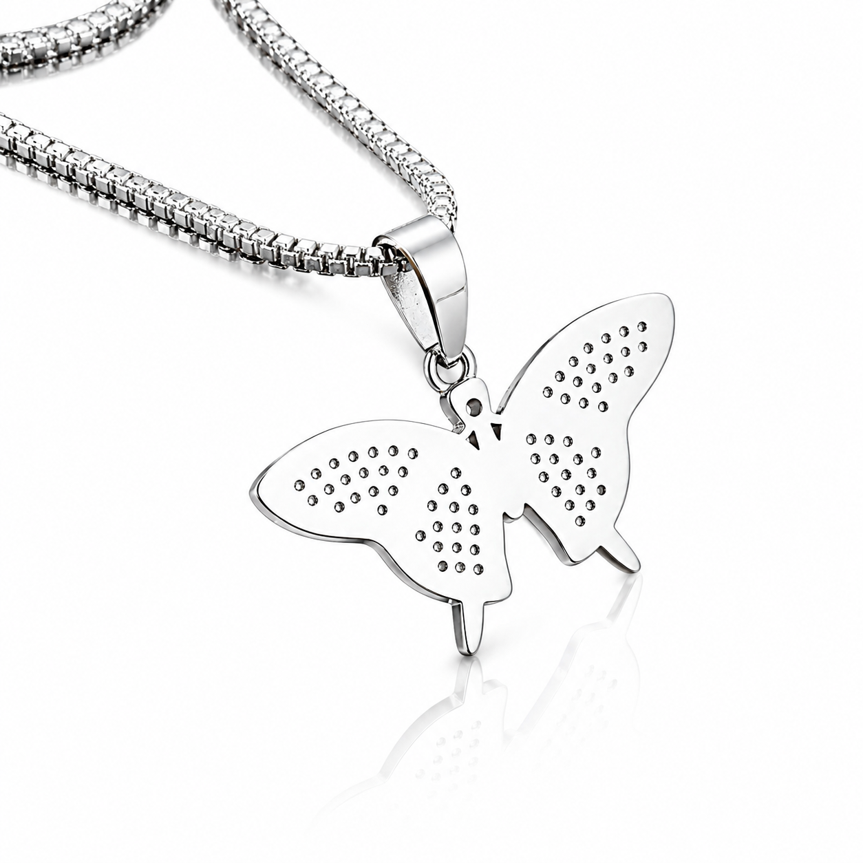 Butterfly Charm Hip Hop Style | Moissanite Diamond VVS D Color | 925 Silver | PASS DIAMOND TESTER!!!
