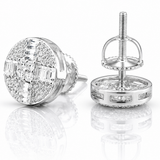 Moissanite Round Baguette Studs 9.5MM