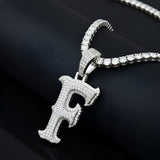 A-Z Letter Initials Round Style - Alphabet charm with Moissanite Diamond VVS D Color with 925 Silver 2.50 CARAT | PASSES DIAMOND TESTER! !