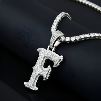 Moissanite Round Letter Initial Pendant A-Z | 2.50ct VVS D Color | 925 Silver
