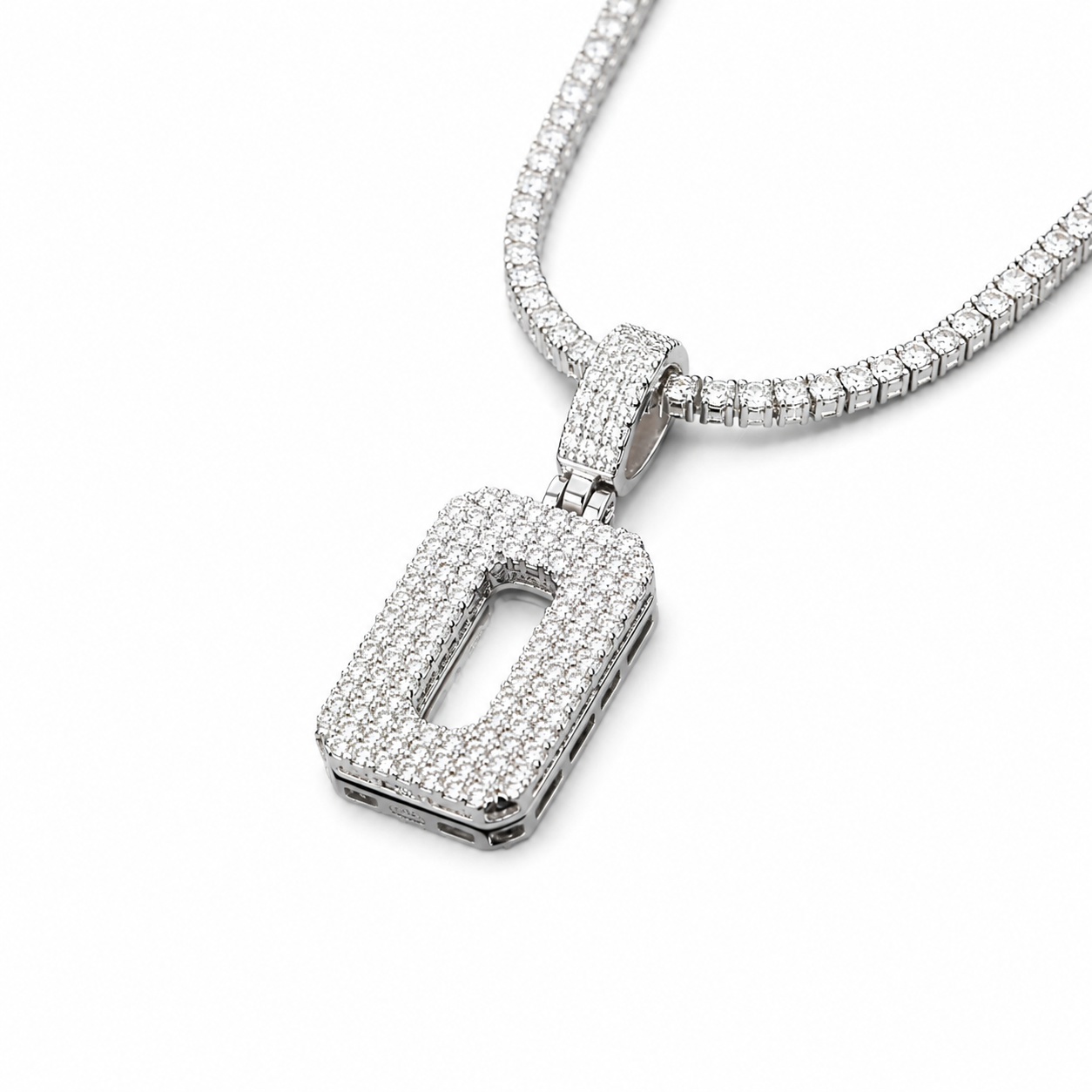 Iced Out Number Charm Pendant 0-9 | VVS D Color Moissanite | 925 Sterling Silver | GRA Certified | The Paradise Gems