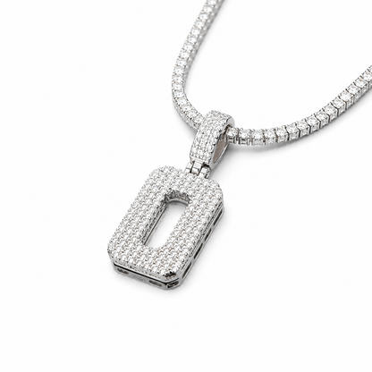 Iced Out Number Charm Pendant 0-9 | VVS D Color Moissanite | 925 Sterling Silver | GRA Certified | The Paradise Gems