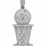 Moissanite Basketball Pendant 8CT