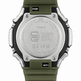 Iced Out Olive G-Shock Solar Moissanite Watch | 925 Silver or Brass Bezel