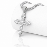 Hip hop moissanite cross charm iced out VVS D color GRA certified 925 sterling silver Atlanta Paradise Gems