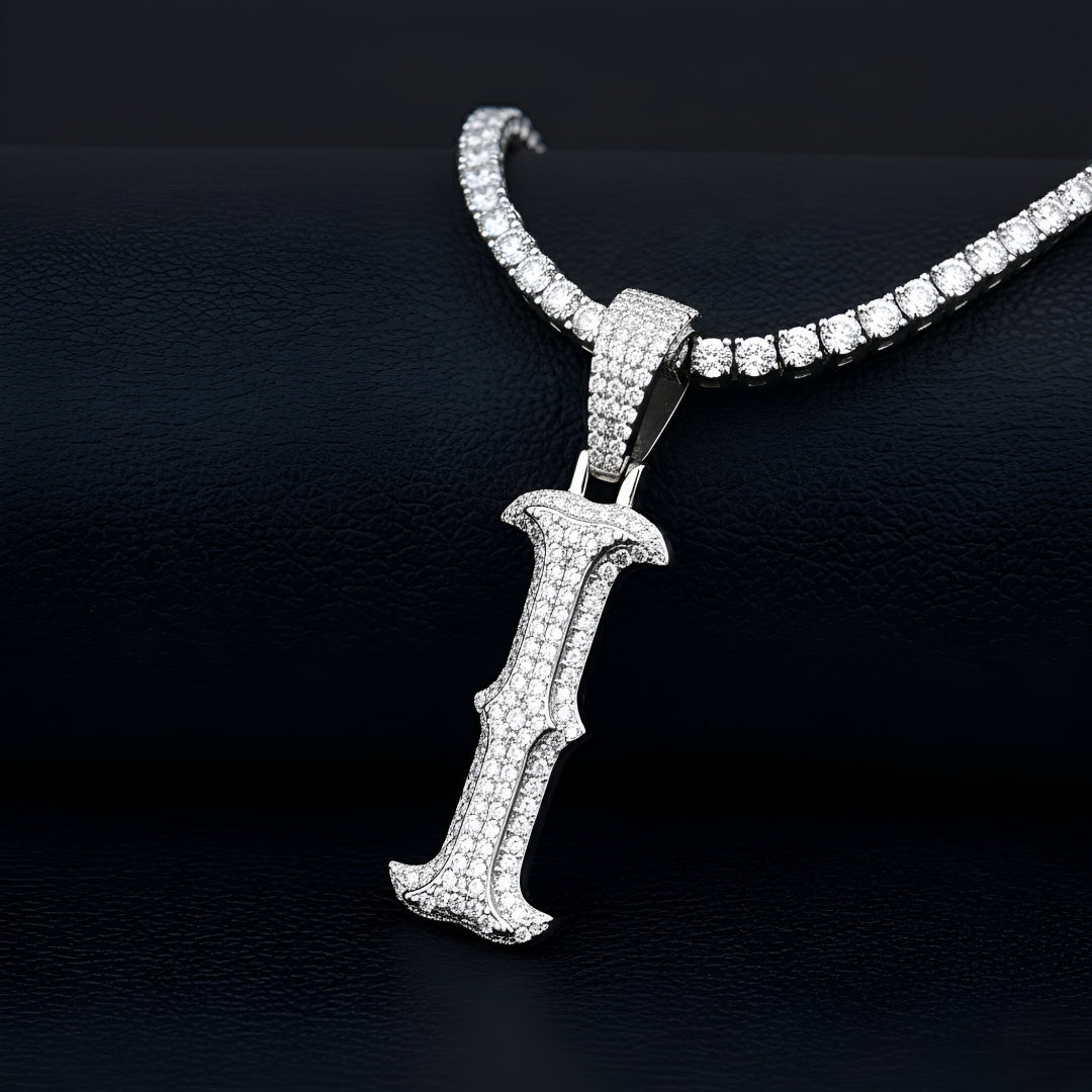 A-Z Letter Initials Round Style - Alphabet charm with Moissanite Diamond VVS D Color with 925 Silver 2.50 CARAT | PASSES DIAMOND TESTER! !