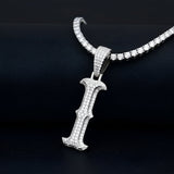 A-Z Letter Initials Round Style - Alphabet charm with Moissanite Diamond VVS D Color with 925 Silver 2.50 CARAT | PASSES DIAMOND TESTER! !