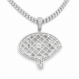 Moissanite Evil Eye Charm Pendant 20CT