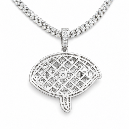 Moissanite Evil Eye Charm Pendant Iced Out | 20ct VVS D Color | 925 Silver