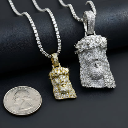 Hip Hop Jesus Pendant 925 Silver 14KT Gold Plated | Moissanite Diamond VVS D Color | PASS DIAMOND TESTER!!!
