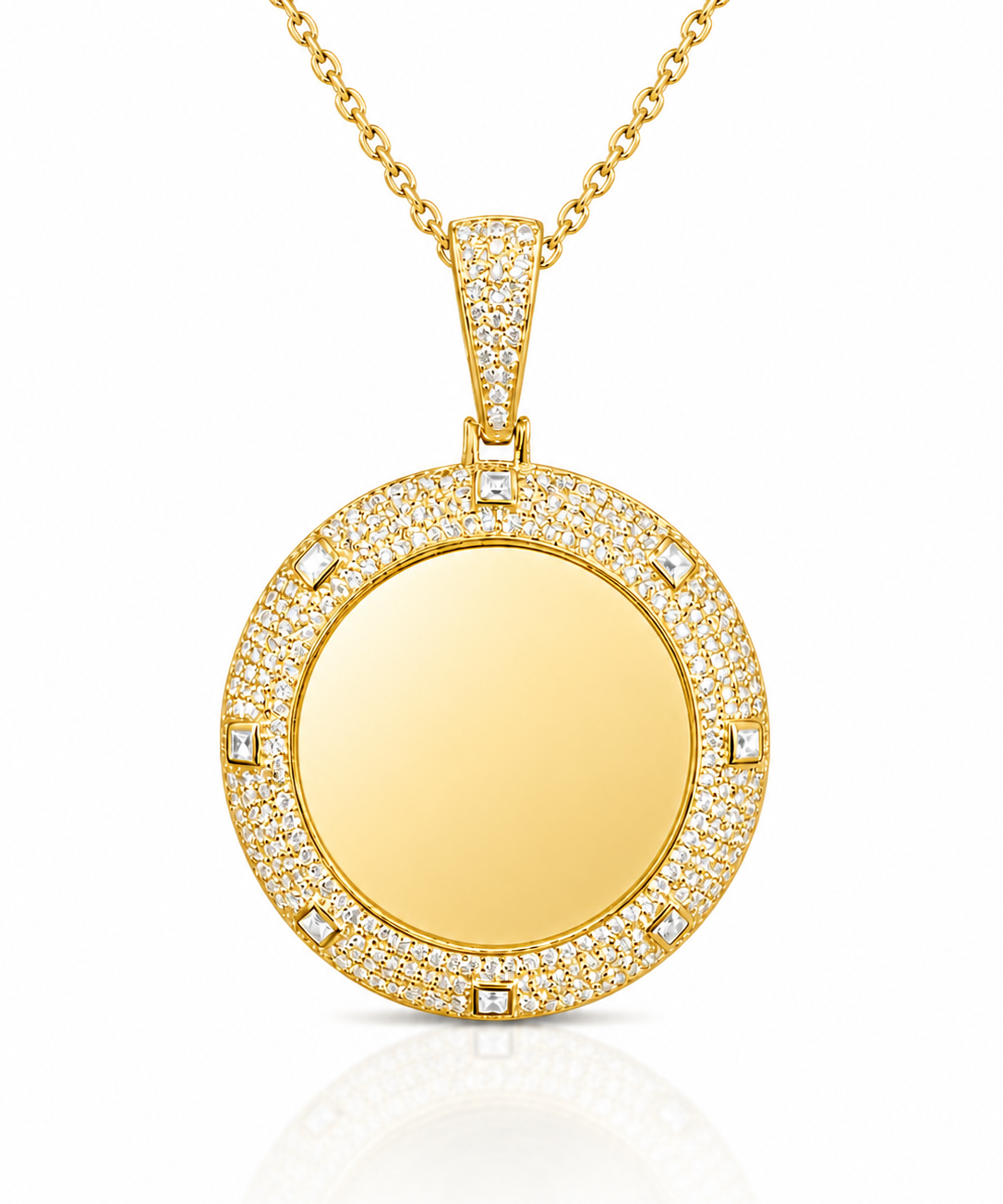 Custom Moissanite Photo Pendant 40MM