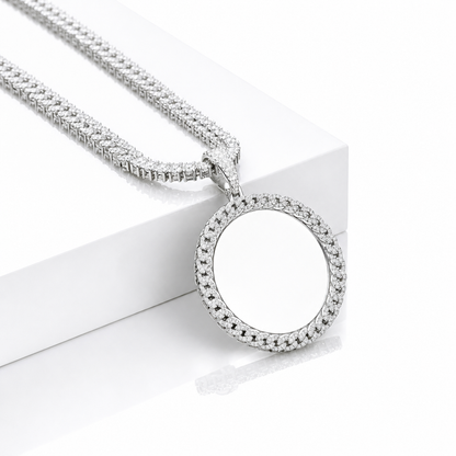 Moissanite Cuban link picture pendant VVS D color GRA certified 925 silver free picture fixing Atlanta