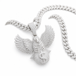 Moissanite eagle charm hip hop iced out VVS D color GRA certified 925 sterling silver Atlanta Paradise Gems