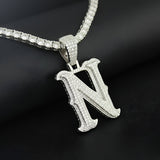 A-Z Letter Initials Round Style - Alphabet charm with Moissanite Diamond VVS D Color with 925 Silver 2.50 CARAT | PASSES DIAMOND TESTER! !