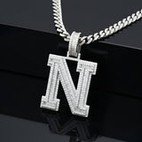 A-Z Letter Initials Baguette Style - Alphabet charm with Moissanite Diamond VVS D Color with 925 Silver 3.50 CARAT | PASSES DIAMOND TESTER!!