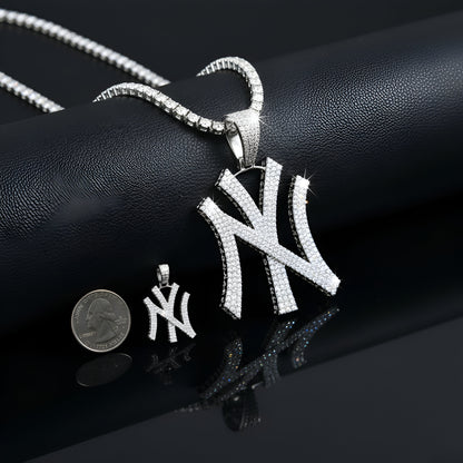 New York Pendant Iced out Moissanite Diamond VVS D Color | 925 Silver | PASS DIAMOND TESTER!!!