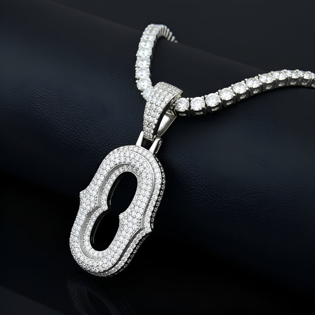 A-Z Letter Initials Round Style - Alphabet charm with Moissanite Diamond VVS D Color with 925 Silver 2.50 CARAT | PASSES DIAMOND TESTER! !