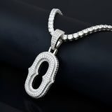 A-Z Letter Initials Round Style - Alphabet charm with Moissanite Diamond VVS D Color with 925 Silver 2.50 CARAT | PASSES DIAMOND TESTER! !