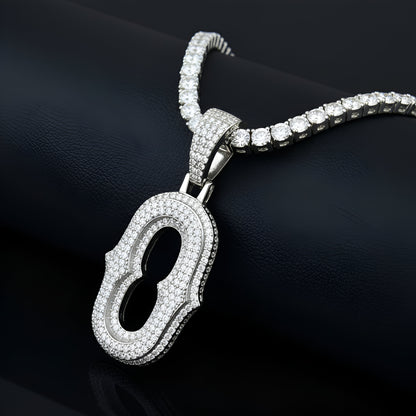 Moissanite Round Letter Initial Pendant A-Z | 2.50ct VVS D Color | 925 Silver