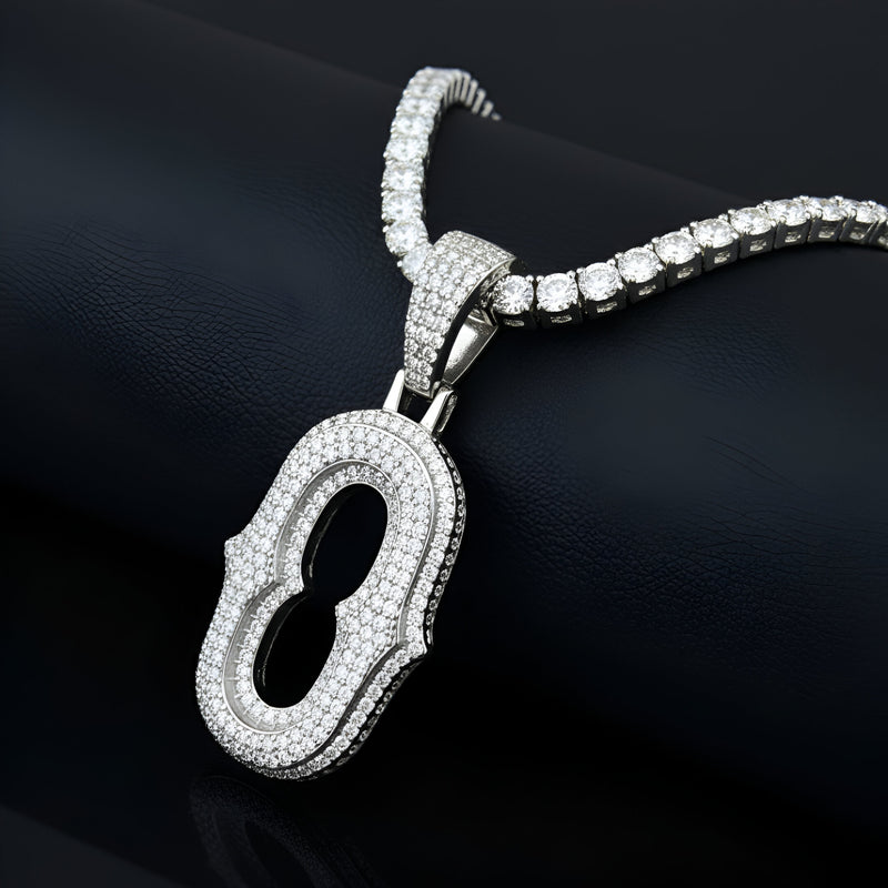 A-Z Letter Initials Round Style - Alphabet charm with Moissanite Diamond VVS D Color with 925 Silver 2.50 CARAT | PASSES DIAMOND TESTER! !