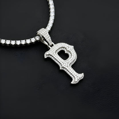Moissanite Round Letter Initial Pendant A-Z | 2.50ct VVS D Color | 925 Silver