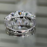 Moissanite 5-Stone Anniversary Ring 3.6CT, 925 silver, VVS D color GRA certified – Paradise Gems Atlanta