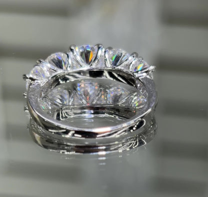 Moissanite 5-Stone Anniversary Ring 3.6CT | GRA Certified