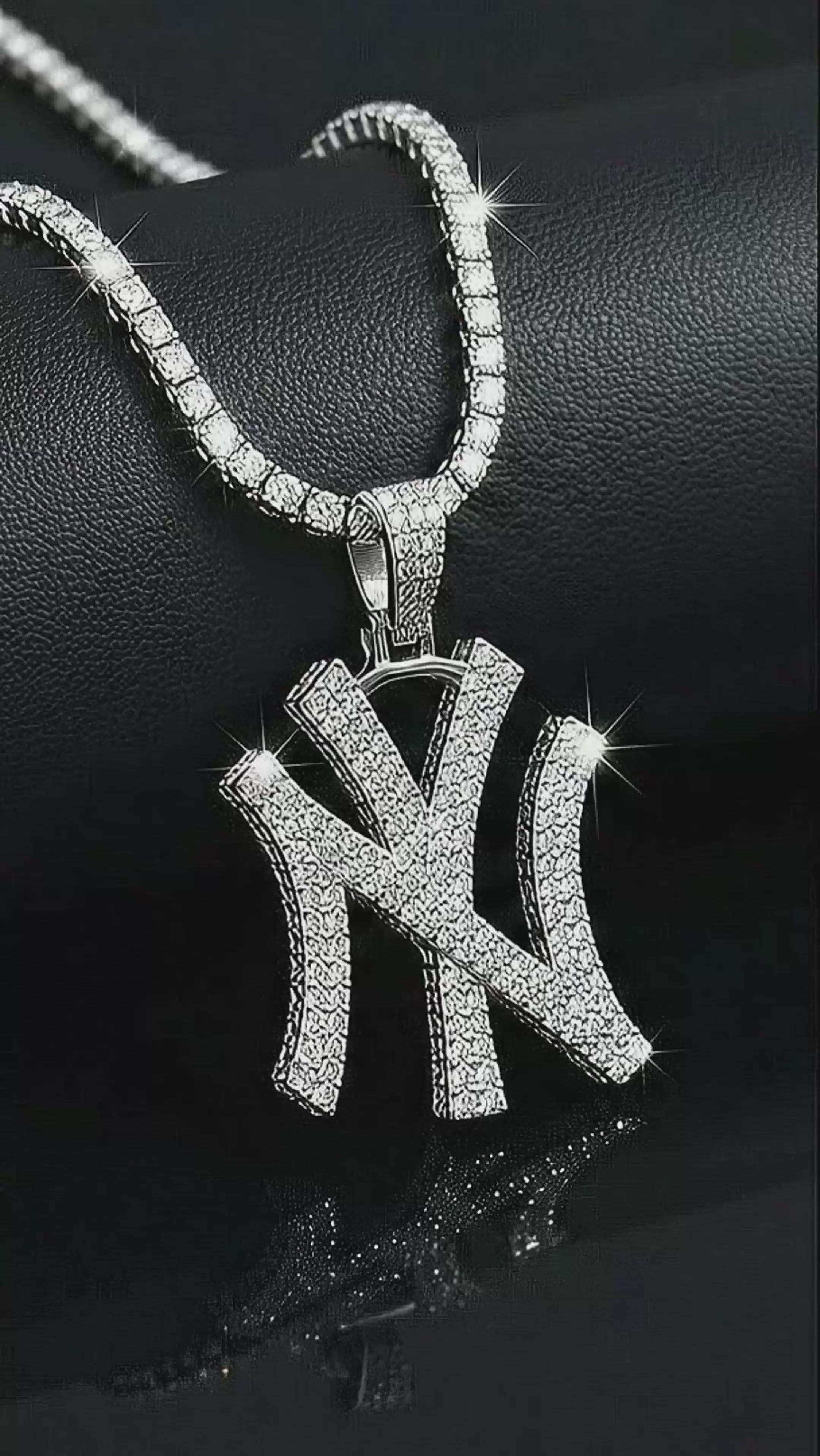 New York Pendant Fully Iced Out
