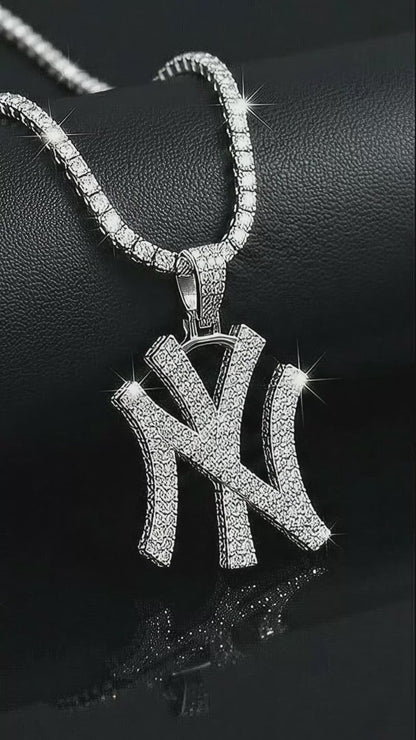 New York Pendant Fully Iced Out
