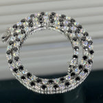  certificate Black white moissanite tennis chain 4MM with GRA certificate 925 sterling silver Paradise Gems Atlanta