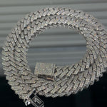 GRA certified moissanite Cuban link chain 12MM 925 silver VVS D color passes diamond tester men women Atlanta