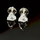 Moissanite Diamond VVS D Color Real Solid Sterling Silver 925  Solid Heart Stud Earrings |  5.5MM | PASS DIAMOND TESTER !!