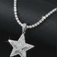 Moissanite Diamond VVS D Color Iced Out Star Pendant | 925 Silver | PASS DISMOND TESTER!!!