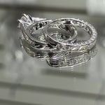 Moissanite Micro Pave Bridal Ring Set 2.5CT, 925 silver, VVS D color GRA certified – Paradise Gems Atlanta