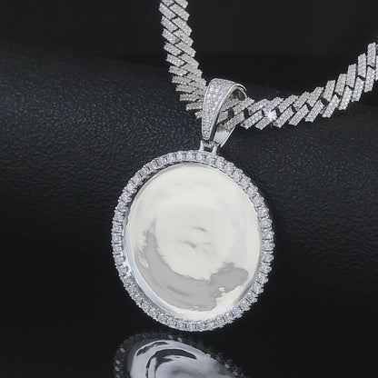 Moissanite Memory Pendant Iced Out