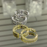 Moissanite Iced Out Hoop Earrings 25-45MM, 925 silver, VVS D color GRA certified – Paradise Gems Atlanta