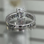 Round Moissanite Solitaire Ring 1.28CT, 925 silver, VVS D color GRA certified – Paradise Gems Atlanta