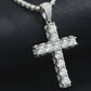 3D style Iced Out Cross Pendant Moissanite Diamond VVS D Color |925 Silver | PASS DIAMOND TESTER!!!