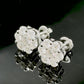 Moissanite Diamond VVS D Color Flower Cluster Iced Out Earrings 14K Gold Plated/ Real Silver 925 | 6.5MM-11MM | PASS DIAMOND TESTER!!!